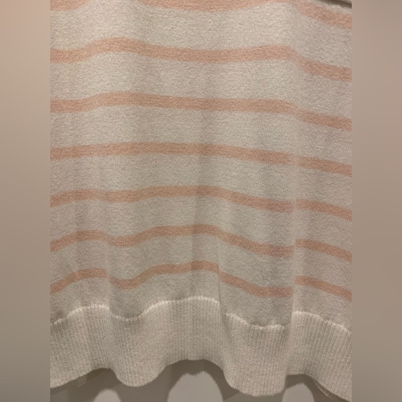 Caslon White and Pink Striped Sweater size M - Picture 4 of 4